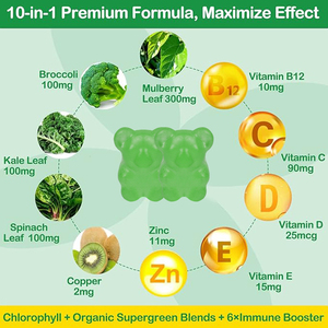 กัมมี่คลอโรฟิลลูกอมลูกอมแบบวิตามินรวมสำหรับเสริมพลังงานและภูมิคุ้มกัน - Product Image 5