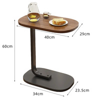 Table basse moderne en bois avec structure en fer, idéale pour petits espaces, canapé, chevet, balcon, coin, facile à nettoyer, vente en gros usine