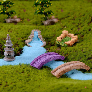 Retro hars ornamenten decoratie vuurtoren waterput zwembad brug sets voor tuin huis bonsai decoratie - Product Image 2