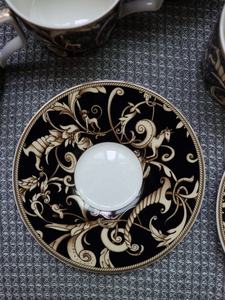 New W Series Black Upscale 15 Piece Coffee Set <b>Tea</b> Set Cup and Saucer Kettle Set - Product Image 3