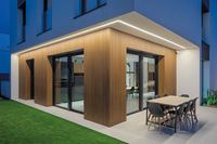 Revêtement mural extérieur en WPC co-extrudé pour façade en bois, panneaux de grande muraille en WPC, panneau mural composite bois-plastique décoratif