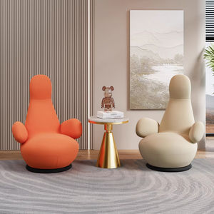 Poltrona Girevole di Design Italiano Moderno con Gambe in Metallo, Arredamento per Soggiorno Easy-Leisure per Uso Domestico - Product Image 1