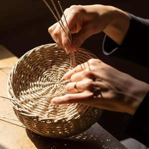 Deluxe Handwork Wicker Picnic <b>Basket</b> Set Vietnam Made Sustainable Rattan <b>Storage</b> for Outdoor Activities - Product Image 3