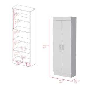 Armoire garde-manger DB Rangement de cuisine blanc de la collection Clinton - Product Image 3