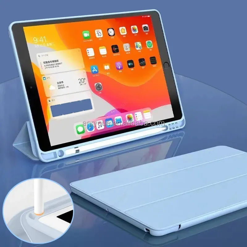 Оптовая продажа, магнитный силиконовый чехол из искусственной кожи с держателем для карандашей для iPad Air 4 Air 5 10,9 Дюймов, 10 поколения