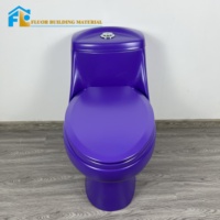 Fabricant de toilettes WC de haute qualité articles sanitaires personnaliser toilette de luxe violet mat une pièce montée au sol pour salle de bain