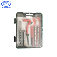 Kit de réparation de filetages internes personnalisable OEM 1 an, jeu d'outils combinés avec clés en plastique 3*0.5 pouces et embouts, boîte de rangement pour outils manuels