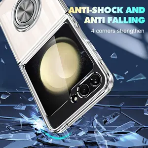 Best Anti-fall Finger Ring Phone Cover Hard PC Tough Mobile Case For Samsung Galaxy Z Flip 5 Fold Kickstand Phone Case