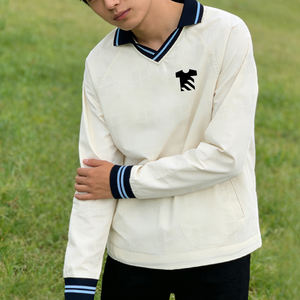 เสื้อโปโลรักบี้ชายคุณภาพสูงขายส่ง แขนยาว แฟชั่น คอวี ปรับแต่งได้ พร้อมเชือกผูกชายเสื้อ - Product Image 3