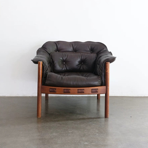 Fauteuil Vintage Nordique de Luxe Léger en Bois Massif pour Salon, Salle de Thé, Chaise de Designer, Chaise Simple, Chaise de Chasse - Product Image 2