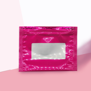 Bán buôn tùy chỉnh thiết kế Mylar tái sử dụng dây kéo túi mỹ phẩm chăm sóc da Lá gói bao bì với cửa sổ <span class=keywords><strong>demet</strong></span> cho kem dưỡng da - Product Image 2