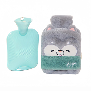 Bolsa de agua caliente de conejo reutilizable personalizada al por mayor de fábrica bolsa de agua caliente de goma de la mejor calidad con cubiertas - Product Image 1