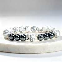 Bracelet en perles œil de tigre et turquoise pour homme, chaîne de poignet en pierre naturelle, cadeau tendance géométrique, accessoire de mode