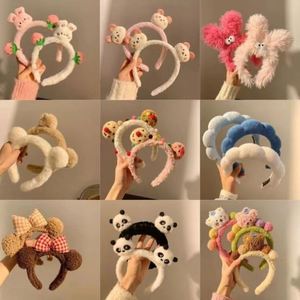 Cute Cartoon Animal Ear Plush <strong>Headband</strong> Soft Washable Hair Band with Bear Cat Rabbit Ears for Party Cosplay Spa Gift - Product Image 4