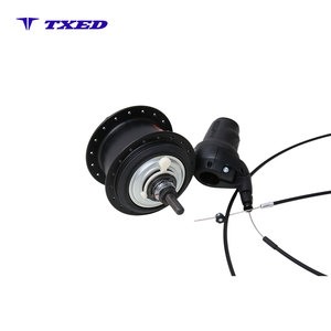Cubo Trasero Ajustable de Acero Color Negro con 8 Velocidades Internas, Palanca de Cambios de Giro, <span class=keywords><strong>Accesorios</strong></span> Completos <span class=keywords><strong>para</strong></span> <span class=keywords><strong>Bicicleta</strong></span>/Eléctrica - Product Image 3