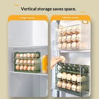 Boîte de rangement automatique pour œufs, support de rangement pour porte latérale de réfrigérateur, collection et stockage spéciaux d'œufs de cuisine, boîte à œufs de cane