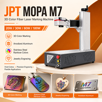 Marqueur laser à fibre MOPA 60W 100W pour acier inoxydable, aluminium couleur arc-en-ciel, gravure de plaques signalétiques et de bijoux