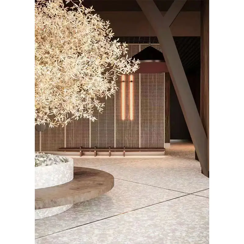 Carreaux de pierre beige HZX Natural Marmol Montage pour décoration intérieure de salle de bain Dalles de marbre beige