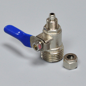Connecteur de purificateur d'eau en alliage, filetage externe à 4 points vers vanne à bille à 2 points, accessoire pour machine à eau pure, fonctionnement manuel - Product Image 2