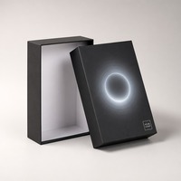 Caixa de Presente para Dispositivos de Beleza em Preto Fosco com Tampa, Impressão Personalizada, Rígida, Resistente, Reciclável, Premium, Fornecimento Direto de Fábrica