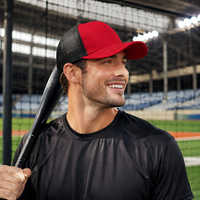 Casquette de baseball color block respirante à visière incurvée avec dos en maille, unisexe, séchage rapide pour activités de plein air – Grande vente estivale