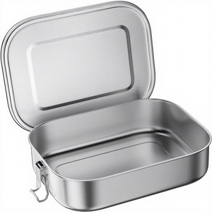 Personalised Bento Lunch <strong>Box</strong> Leak-Proof Large <strong>Lock</strong> Clips Microwave Lunch <strong>Box</strong> Stainless Steel Insulated Lunch <strong>Box</strong> for Adults - Product Image 1