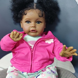 Poupées Reborn Noires Sud-Africaines de 24 Pouces en Vinyle Exquis, Ensemble de Bébés Nouveaux-Nés Réalistes - Product Image 2