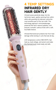 <span class=keywords><strong>Brosse</strong></span> <span class=keywords><strong>Chauffante</strong></span> Céramique Ionique 2-en-1 : Peigne Thermique Volumisant Infrarouge pour Cheveux, <span class=keywords><strong>Brosse</strong></span> Électrique <span class=keywords><strong>Chauffante</strong></span> - Product Image 5