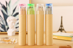 Mini lápices de madera para niños, herramientas de pintura, lápices de colores para dibujar, embalaje en tubo, 12 paquetes/6 paquetes - Product Image 4