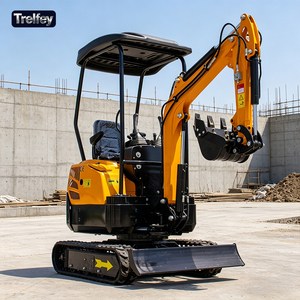 Mini-excavatrice sur chenilles, mini-excavatrice compacte de 1,8 tonne à vendre, machine de terrassement pour fosses septiques et champs d'égouttage - Product Image 1