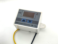 Contrôleur de température numérique XR Brand XH-W3001 AC110-220V 1500W, thermostat micro-ordinateur avec interrupteur à bascule et câble de 1 m ROUGE