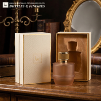 Botella de Perfume Vacía de Vidrio Esmerilado Ámbar de 100 ml con Cuello Prensado, Base Gruesa, Atomizador, Logotipo Personalizado, Fragancia de Lujo