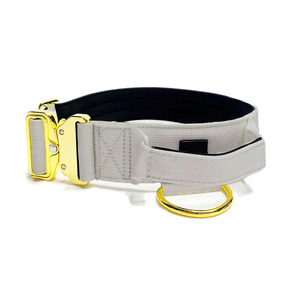 Özel toptan 2 inç ayarlanabilir köpek tasması taktik naylon yastıklı yaka büyük köpekler için lüks altın Metal toka ile - Product Image 4