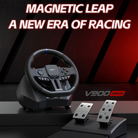 Volante de Carreras PXN V900 GEN2 con Ángulo de Giro de 900 Grados, Comunicación de Audio, Agarre Antideslizante para Juegos, Compatible con PC, PS3, PS4, XBOX One