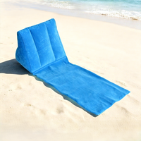 Tapis de plage gonflable, camping en plein air, portable, imperméable, tapis floqué en forme de triangle