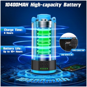 Lampe de <span class=keywords><strong>travail</strong></span> LED portable multifonctionnelle ultra-lumineuse rechargeable à l'énergie solaire de haute qualité avec trépied pour plongée et camping en extérieur USB - Product Image 2