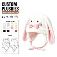 Chapeau bob en peluche d'hiver chaud en fausse fourrure pour femmes et hommes, animaux en peluche personnalisés, vente chaude