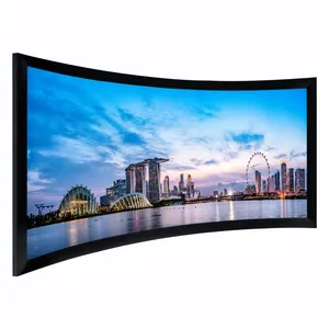 180 Degree 180 inch Cinema Big Screen 4K Wall Mount Projection Screen Curved Projector Screen For Home Cinema