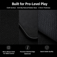 Tapis de souris de jeu XXL noir avec surpiqûres, protection anti-radiation, résistant à l'eau, base en caoutchouc antidérapante, tapis de bureau