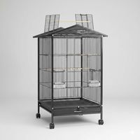 Plateau coulissant en métal anticorrosion pour un nettoyage facile, adapté aux petits oiseaux, aux perruches, aux calopsittes