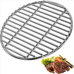 Rejilla Redonda de Acero Inoxidable de <span class=keywords><strong>14</strong></span> Pulgadas para Parrilla de Barbacoa, Rejilla de Repuesto Extra Gruesa, Negra, Fácil de Limpiar - Product Image 1