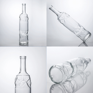 Viski için 750ml benzersiz şekilli cam şişeler 700ml likör votka cin rom Tequila özel garip cam mantarlı şişe - Product Image 2