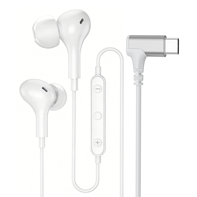 2026 New phone Stereo Earbuds 90 ° Bent USB C game Headphone in Ear Wired Earphone Mobile Phone Type C Headset