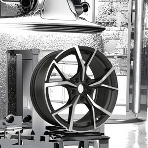 Nuovi Cerchi in Lega di Alluminio YQ da 17 Pollici per SUV, Multi-Raggio 8.5J ET38 PCD5X112, Finitura Nera Lavorata, Garanzia di 3 Anni per Golf <span class=keywords><strong>R</strong></span> - Product Image 3