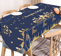 Premium Robustes Ramadan Mubarak Einweggeschirr-Set 117-teilig Goldfolie Eid Mubarak Party-Tischgeschirr Muslimisches Iftar-Dinner für 16 Personen
