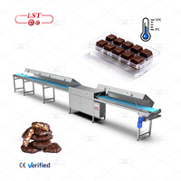 Túnel de Enfriamiento Horizontal Automático LST de 400/600/900/1200/1500 mm de Ancho con Máquina de Baño de Chocolate, Línea de Producción de Chocolate