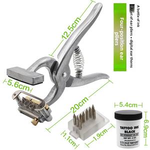 Instrumento Veterinário Cão Ear Marcação Alicates Porco Tatuagem Alicates Ear Pricking Alicates com Codificação Tinta para Animais de Estimação - Product Image 1