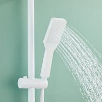 Ensemble de douche pluie moderne en céramique de haute qualité avec contrôle thermostatique rétractable en acier inoxydable et cascade