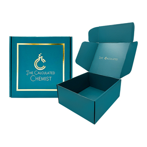 Small Kraft Plain Printed Carton Packaging Shipper Black Corrugated Box Eco Clothing Jewellery Teal Long Mailing Mailer Box
