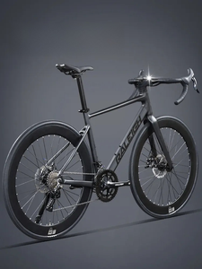 Bicicleta de carretera aerodinámica de 16 velocidades con manillar integrado y cables incorporados, frenos de disco hidráulicos, bicicleta para ciclismo - Product Image 5